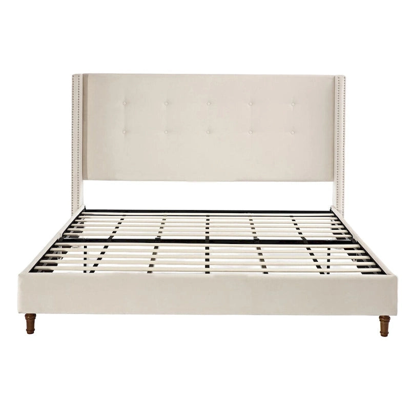 Letto Queen/King imbottito con testiera alta 54" (non richiede rete a doghe)