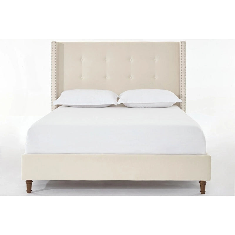 Letto Queen/King imbottito con testiera alta 54" (non richiede rete a doghe)