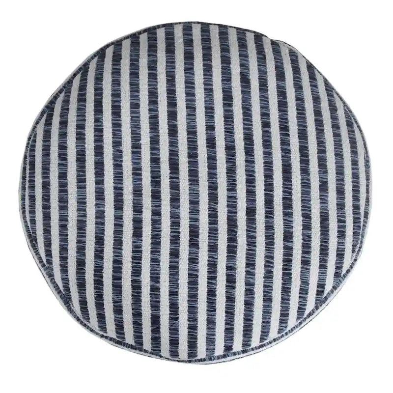 45,7 cm blauer Ottoman aus 100 % Baumwolle