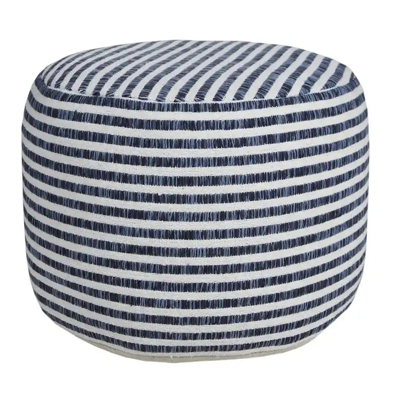45,7 cm blauer Ottoman aus 100 % Baumwolle