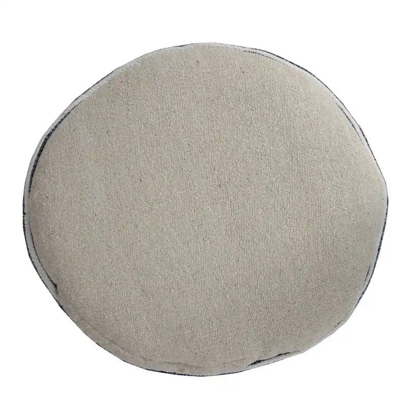 45,7 cm blauer Ottoman aus 100 % Baumwolle