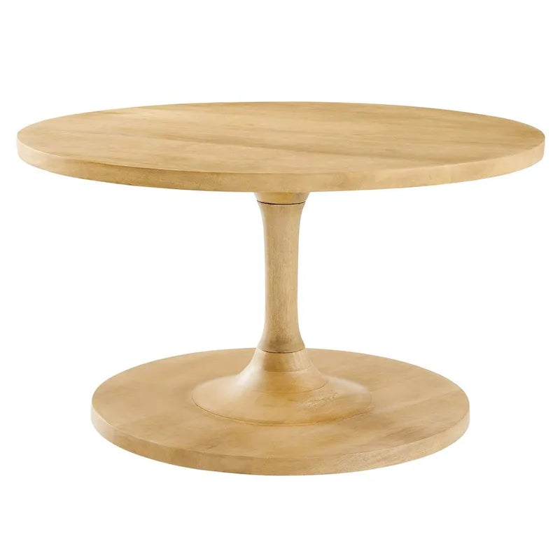 30-Inch Round Solid Wood Coffee Table