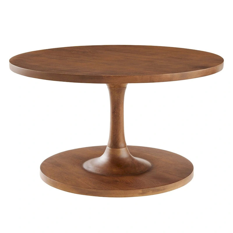 30-Inch Round Solid Wood Coffee Table