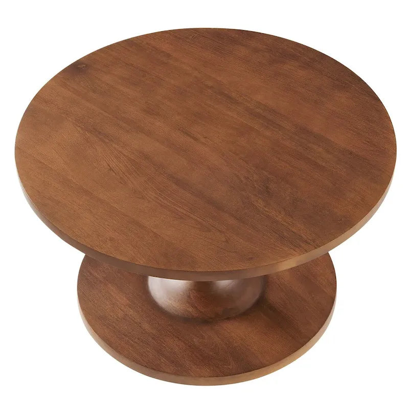 30-Inch Round Solid Wood Coffee Table