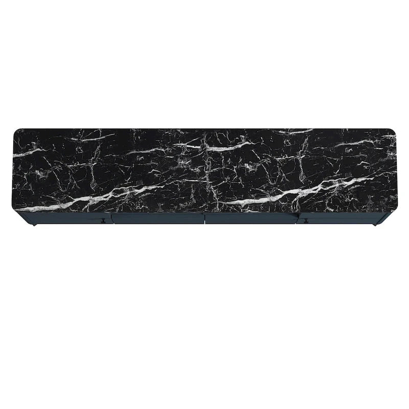 70-Inch TV Stand with Marble-Printed Top