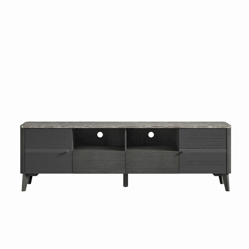 70-Inch TV Stand with Marble-Printed Top