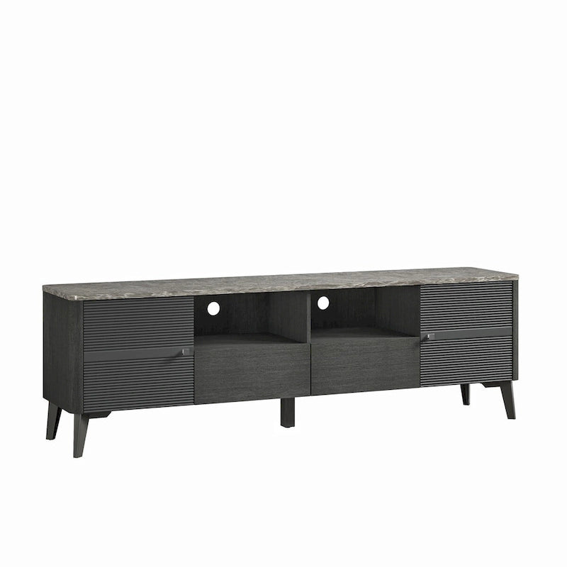 70-Inch TV Stand with Marble-Printed Top