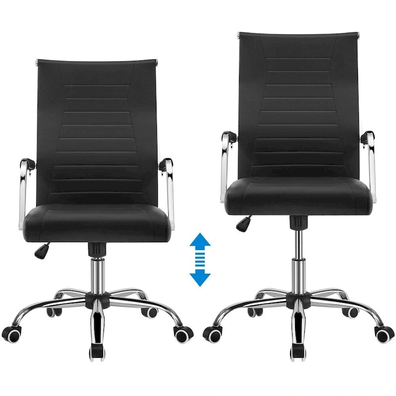 Moderner Bürostuhl aus Kunstleder mit Metallgestell