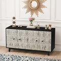 Vintage Sideboard Storage Cabinet with Relief Doors