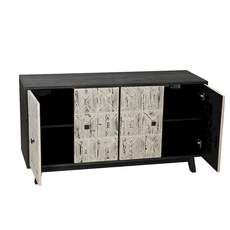 Vintage Sideboard Storage Cabinet with Relief Doors