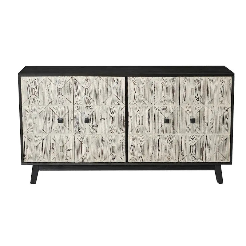 Vintage Sideboard Storage Cabinet with Relief Doors