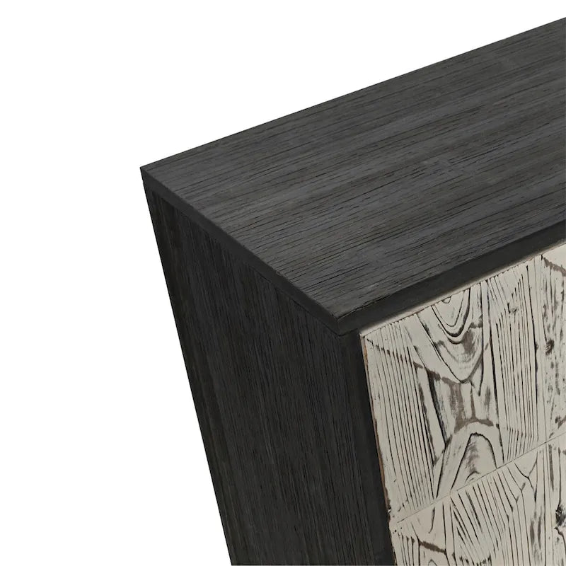 Vintage Sideboard Storage Cabinet with Relief Doors