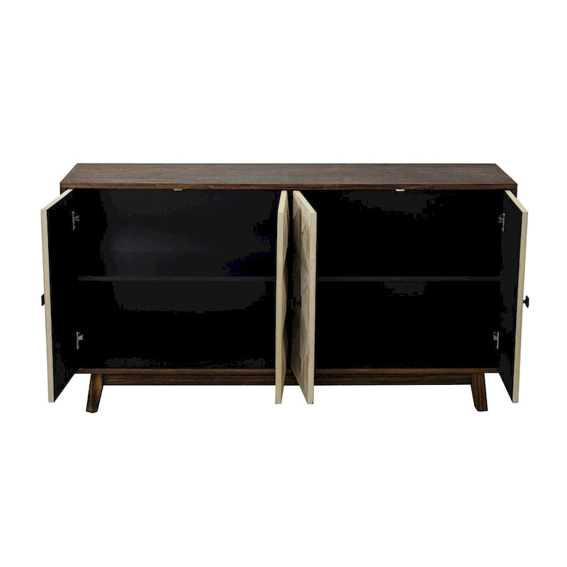 Vintage Sideboard Storage Cabinet with Relief Doors