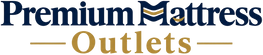 两排首字母大写的 Premium Mattress Outlets logo